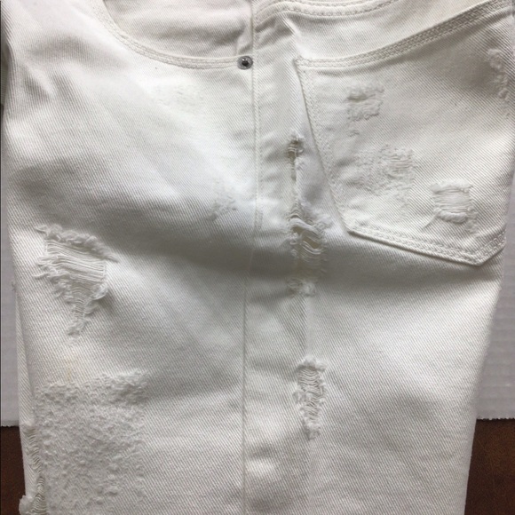 Caffeine women’s white distressed skinny frayed released hemline denim jeans. - Picture 5 of 12